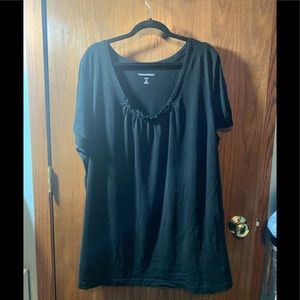 Woman Within Black T-shirt